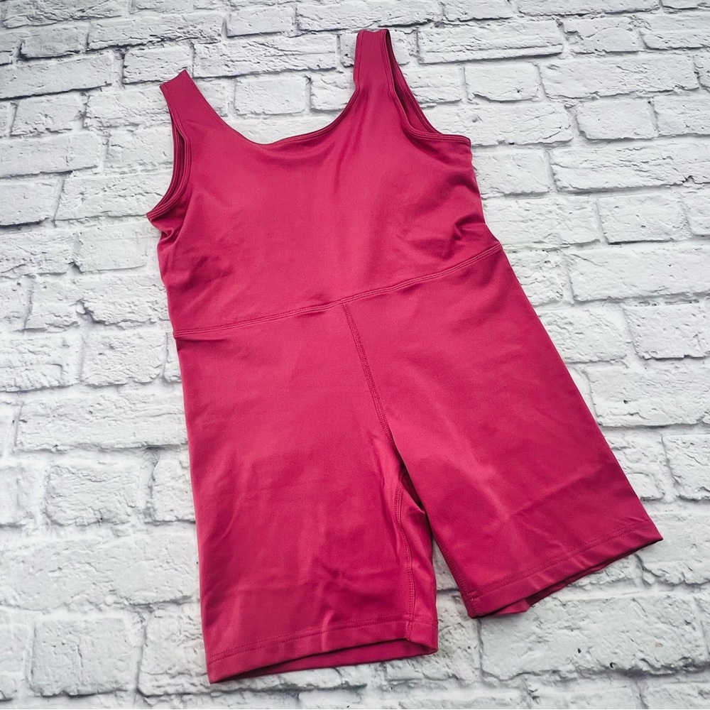 Laundry By Shelli Segal Medium Pink Bodysuit Romper Athletic Yoga